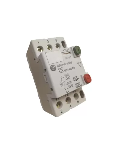 Protection moteur Allen-Bradley 140-MN-0040, courant nominal 0,25 µA, 0,4 A, tripolaire, 400 V