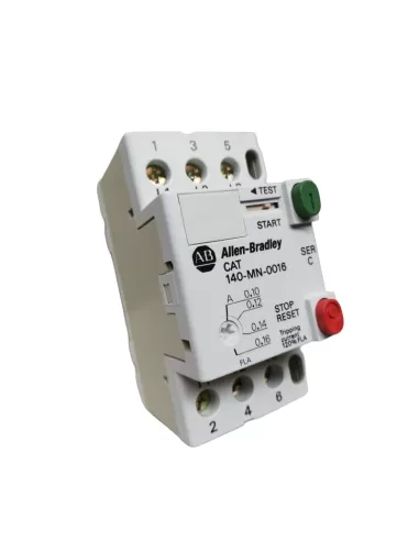 Rockwell 140-mn-0016 motor starter rated current 0 1a 0.16a 3-pole 400v