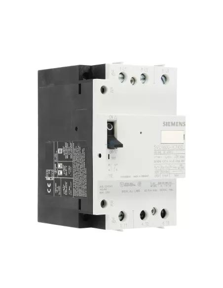 Siemens 3vu16001cn00 interruttore magnetotermico 25a c/aux 1na 1nc