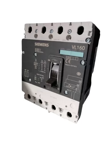 Siemens 3vl27161ee430aa0 interruttore automatico vl160n 4x160a princ solo mag