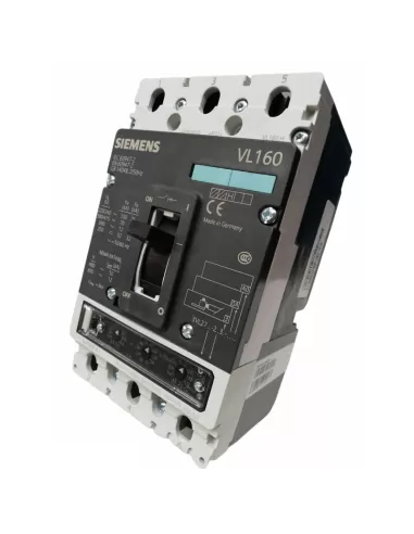 Siemens 3vl27162as330aa0 vl160h circuit breaker 3p 160a 70ka etu30m