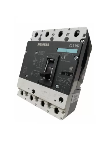 Siemens 3vl27162em430ab1 vl160n interruttore magnetotermico 4p 160a 70ka tm