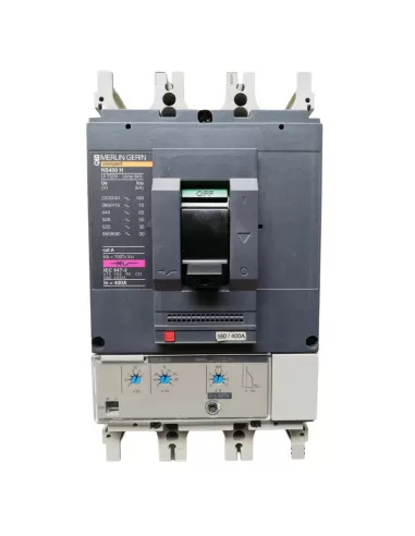 Merlin gerin 32695 ns400h interruttore automatico magnetotermico 3p 160  400a 70ka str23se regolabile