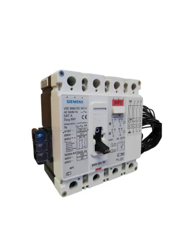 Siemens 3vf33123jy412pn1 interruptor aut 4x225a 415v 100ka 24vdc ca cont liberacion, n prot