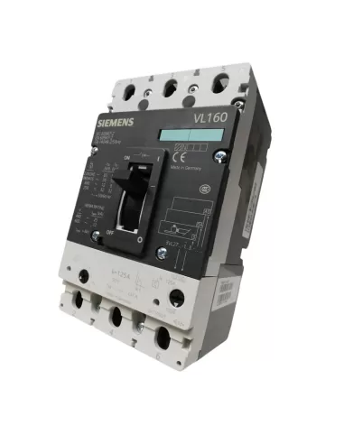 Siemens 3vl27121dc330aa0 interruttore automatico vl160n 3x125a distr tm