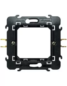 Soporte Bticino 2 módulos 71x71 con grapas l4702g living international