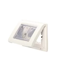 Plaque de recouvrement Gewiss IP55 3 places blanc nuage GW32461 Playbus