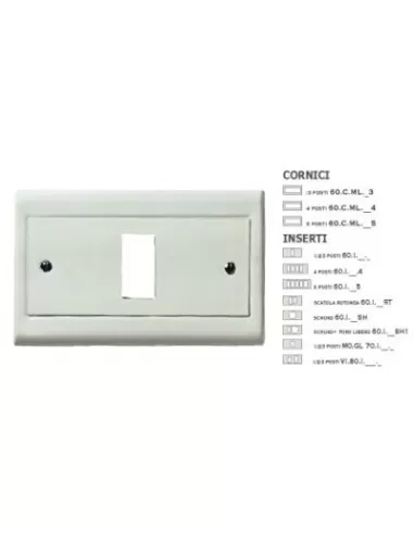 Master 60i104 inserto laccato bianco 4 fori