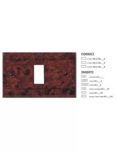 Master 60cml42 cornice metallica radica opaca