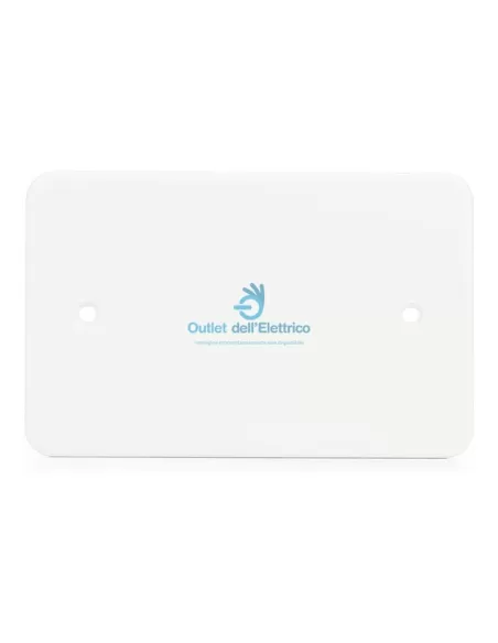 Couvercle rectangulaire Vimar 02653 pour boîtier encastré à 3 modules, blanc