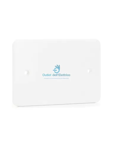 Couvercle rectangulaire Vimar 02653 pour boîtier encastré à 3 modules, blanc