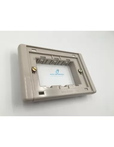 Bticino 13838s Tekne-Rosette für Träger 13802, elfenbeinfarbener Kunststoff 503