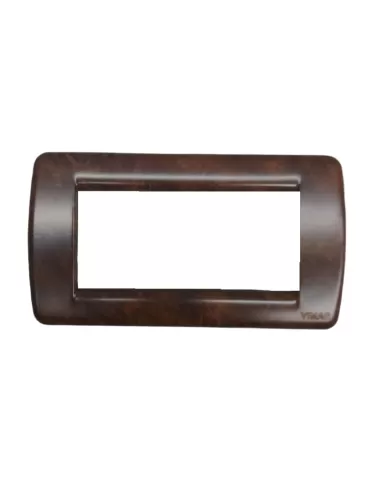 Vimar 16754.41 Idea Placca Rondò 4 Moduli Radica Noce