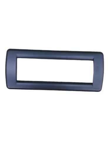 Vimar 16756.28 Placa Idea Rond� 6 Módulos Euro Azul Micalizado