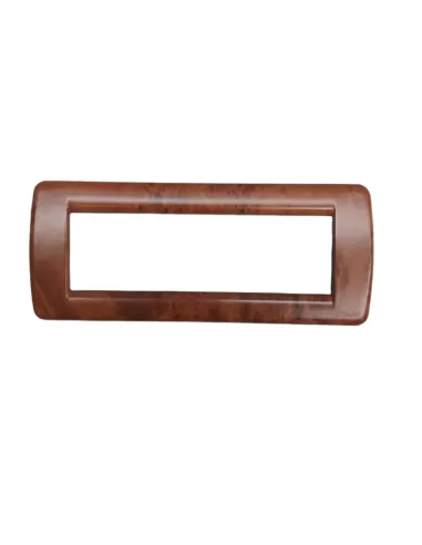 Vimar Idea 16756.42 Round Plate 6 Modules Cherry Root