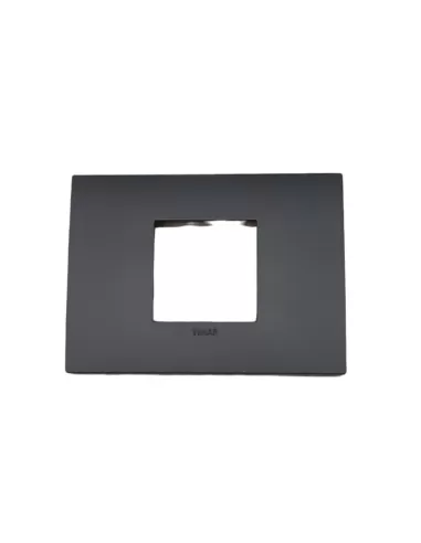 Vimar 19652.72 Placa Clásica 2 Módulos Centrales Gris