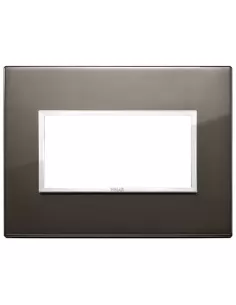 Plaque Vimar Eikon 4 modules en Noir Saphir