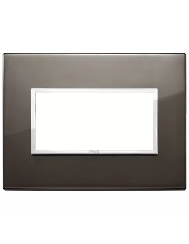 Plaque Vimar Eikon 4 modules en Noir Saphir
