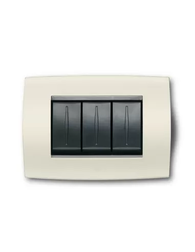 Plaque métallique souple Abb elos 4 modules gris argent clair