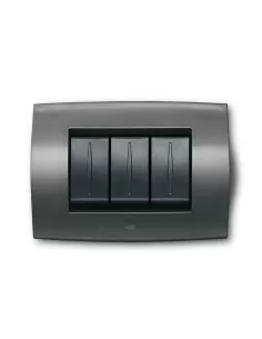 Abb elos placa tecnopolímero soft 4 módulos gris volcán