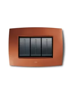 Plaque Abb elos smart technopolymère 4 modules cuivre rouge