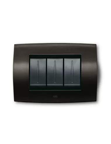 Plaque métallique souple Abb elos 6 modules gris ardoise