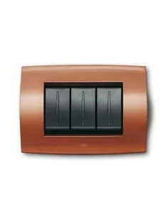 Abb elos soft metal plate 6 modules copper red