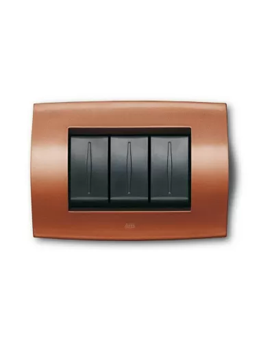 Abb elos soft metal plate 6 modules copper red