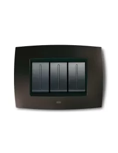 Placa de tecnopolímero inteligente Abb Elos 8 módulos gris pizarra