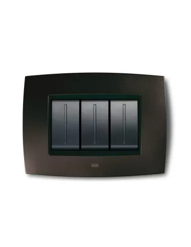 Plaque intelligente en technopolymère Abb elos 8 modules, gris ardoise