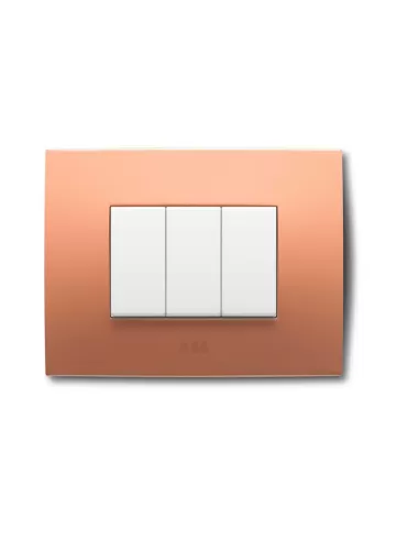 Placa de 4 módulos Abb serie transparente naranja pastel 2csk0412ch