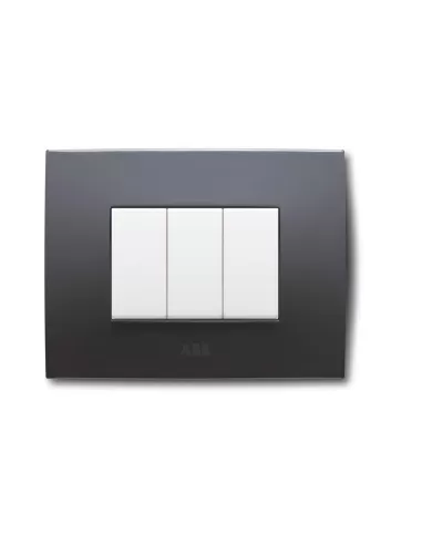 Assiette série Abb Chiaro 7 modules couleur volcan 2csk0704ch
