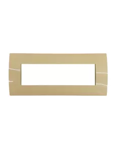 Placa Abb 2csk0711ch serie transparente de 7 módulos amarillo pastel