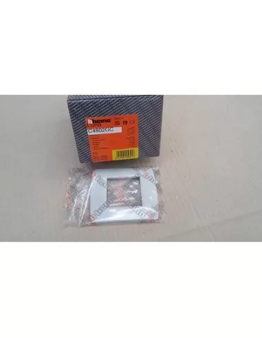 Bticino luna placca 2 posti grigio chiaro c4802gc