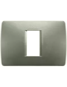 Bticino luna plaque module 503 1 place métal vert c4803//1vm