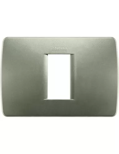 Bticino luna plaque module 503 1 place métal vert c4803//1vm