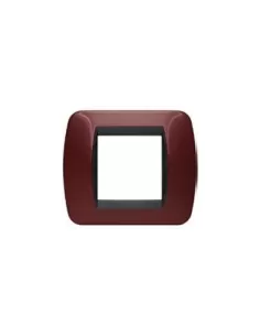 Bticino l4802at living international metallic amaranth 2 seater plate