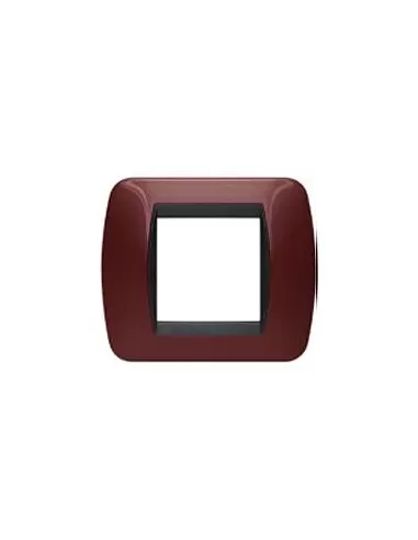 Bticino l4802at 2-seater plate amaranth metallic living international