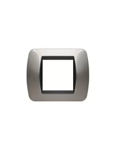 Bticino l4802nn Living International plaque 2 places nickel noir