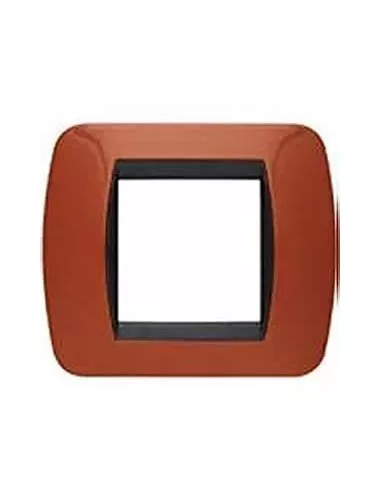 Bticino l4802tr 2 plazas placa terracota salón internacional