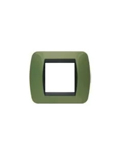 Bticino l4802vt living international metallic green 2 seater plate