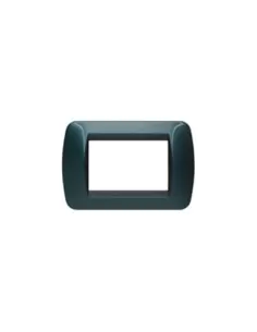Bticino l4803bt Living International plaque 3 places bleu métallisé