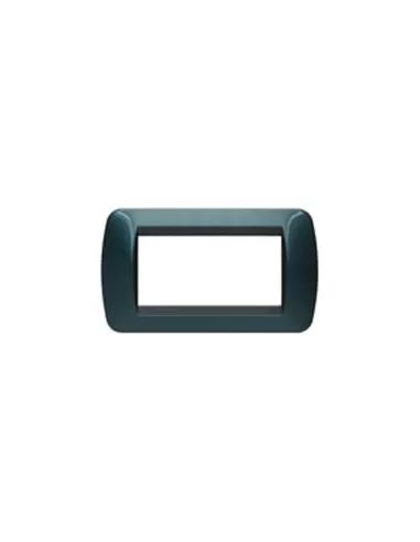 Bticino l4804bt Living International plaque 4 places bleu métallisé