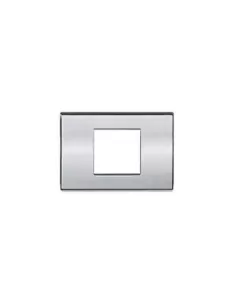 Plaque de montage centrale 2 places Bticino light tech en chrome poli nt4819cr