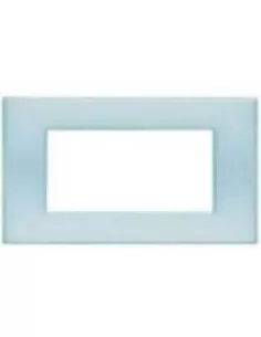 Assiette Bticino légère 4 places bleu opale n4804bp