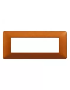 Bticino light placca 7 posti ambra opalino n4807ap