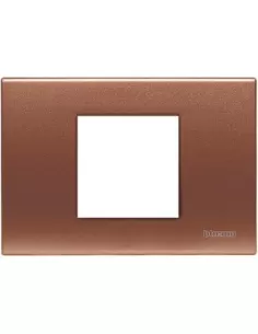 Bticino plaque de cuivre lumineuse 2 places n4819ra