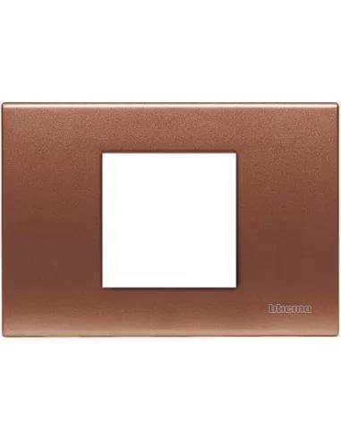 Bticino plaque de cuivre lumineuse 2 places n4819ra