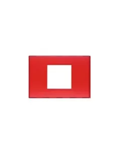 Bticino light placca 2 posti rosso gomma n4819re