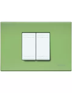 Bticino assiette 2 places vert thé clair n4819ve